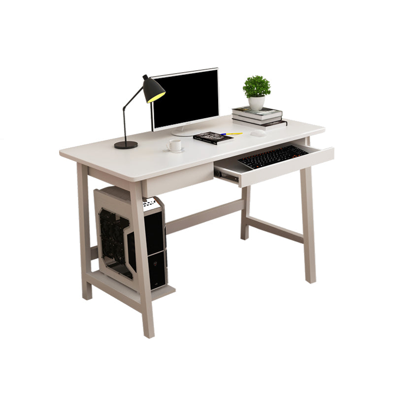 29.5" H Solid Wood Office Desk Modern Writing Desk with 2 Drawers