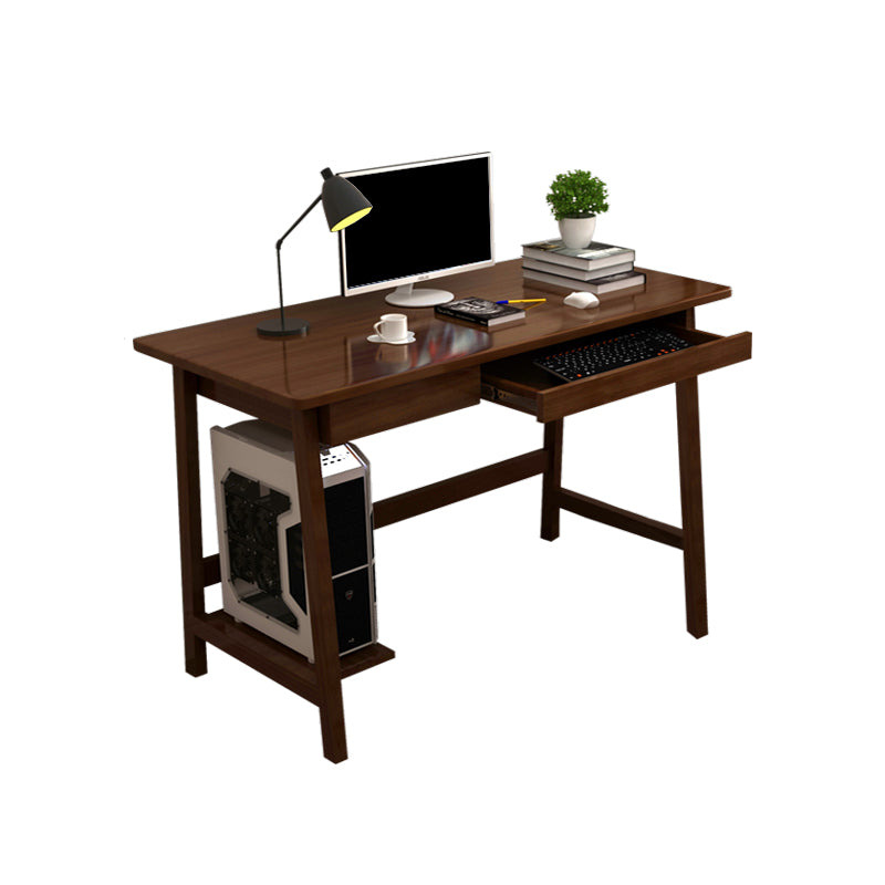 29.5" H Solid Wood Office Desk Modern Writing Desk with 2 Drawers