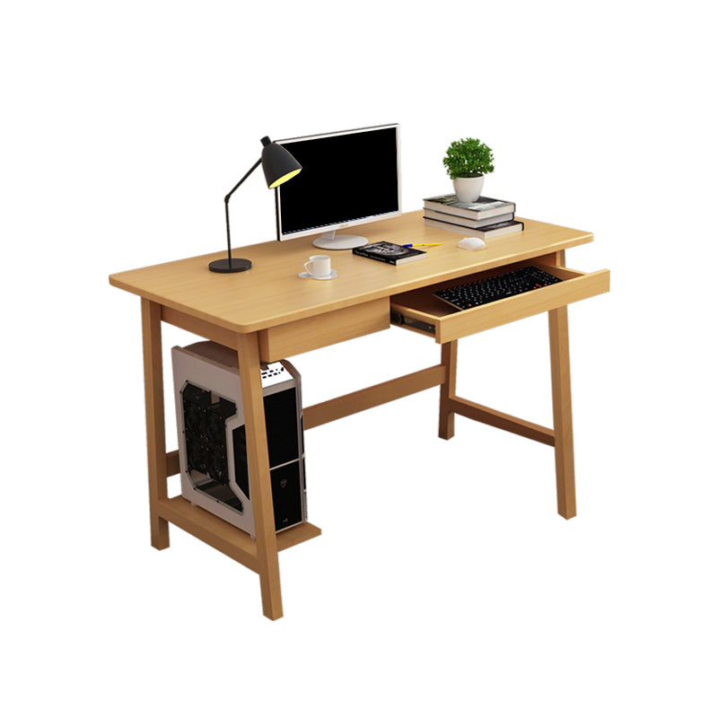 29.5" H Solid Wood Office Desk Modern Writing Desk with 2 Drawers