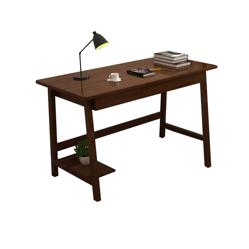 29.5" H Solid Wood Office Desk Modern Writing Desk with 2 Drawers