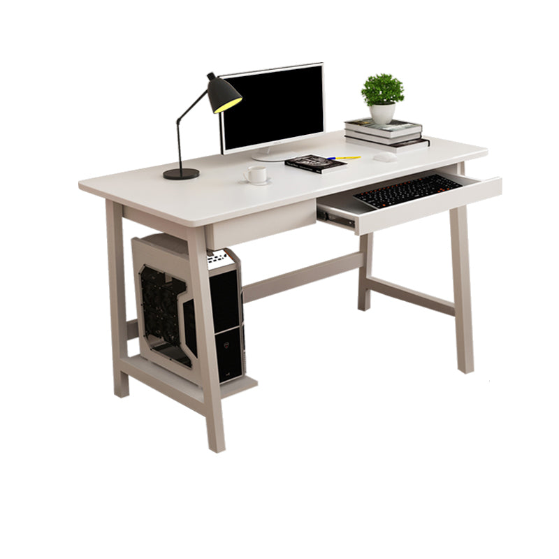 29.5" H Solid Wood Office Desk Modern Writing Desk with 2 Drawers