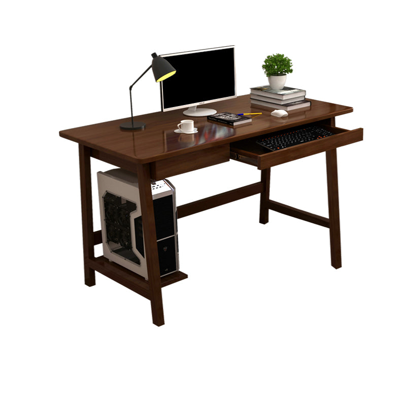 29.5" H Solid Wood Office Desk Modern Writing Desk with 2 Drawers