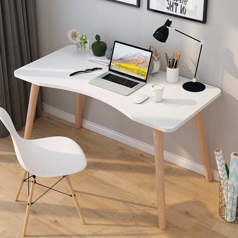 29" H Wooden Office Desk Modern Writing Desk with 4 Legs for Home Office