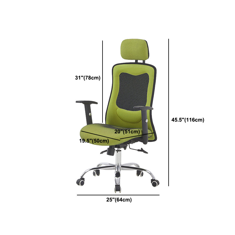 Contemporary Desk Chair Mid-Back Adjustable Seat Height Office Chair