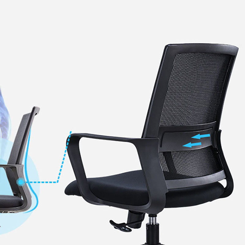 Workspace Office Chair Seat and Mesh in Black Slide Desk Chair