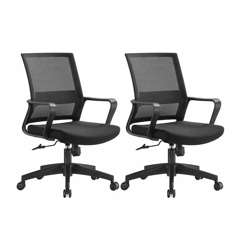 Workspace Office Chair Seat and Mesh in Black Slide Desk Chair