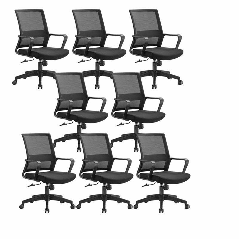 Workspace Office Chair Seat and Mesh in Black Slide Desk Chair