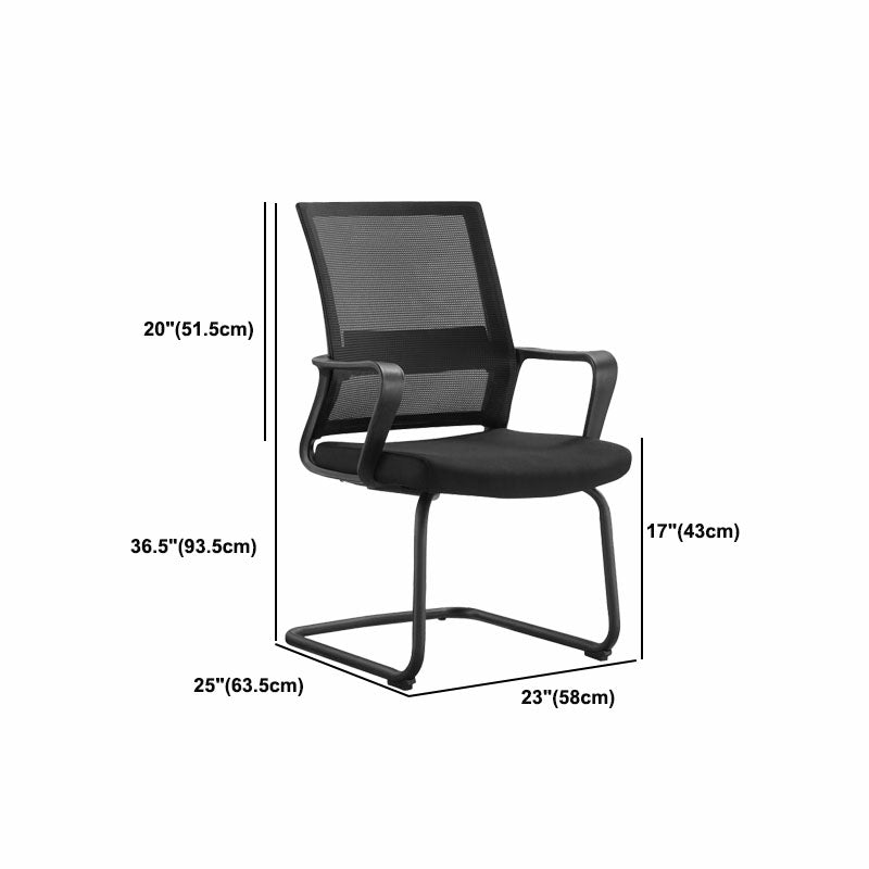 Workspace Office Chair Seat and Mesh in Black Slide Desk Chair