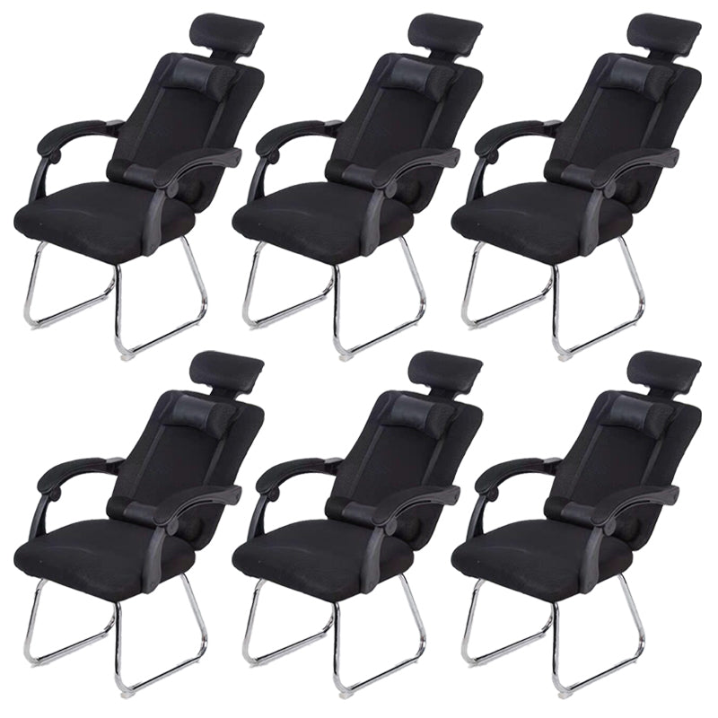 Modern Computer Chair Fixed Arms Chair Ergonomic Mesh Task Chair