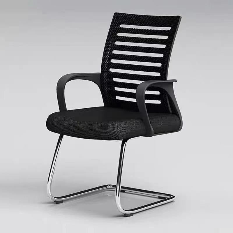 Modern Metal Conference Chair No Wheels Black Conference Chair