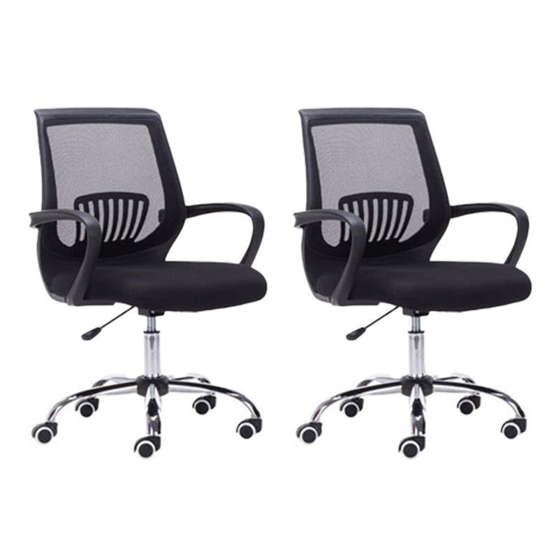 Fixed Arms Modern Office Chair Swivel Lumbar Support Office Chair