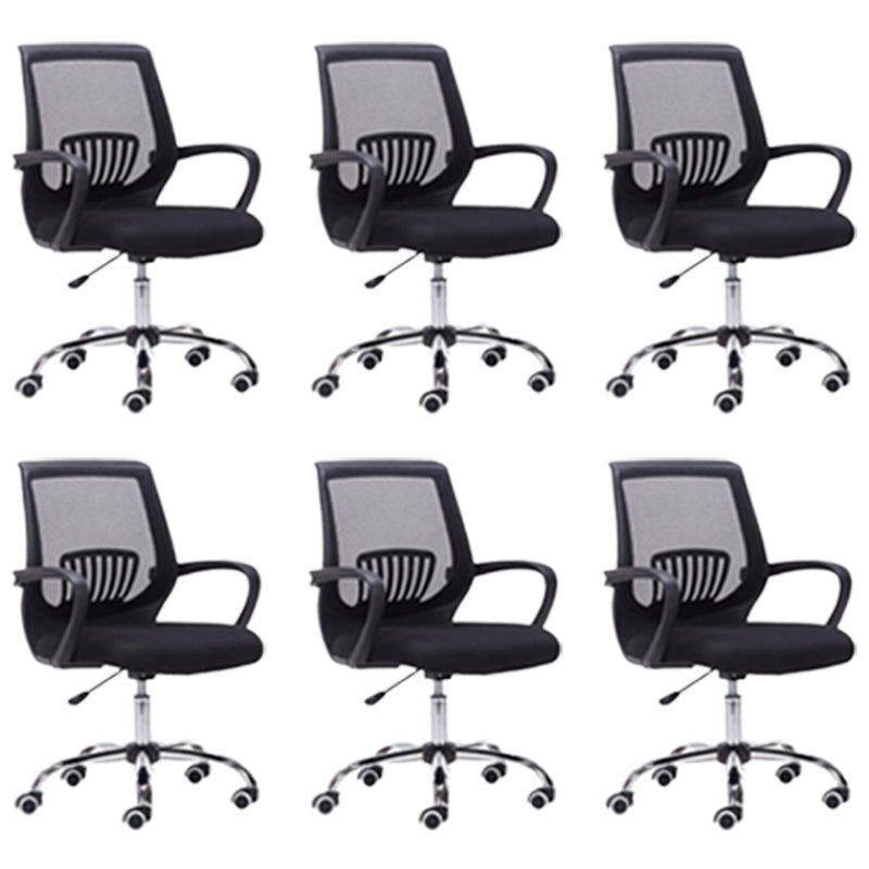 Fixed Arms Modern Office Chair Swivel Lumbar Support Office Chair