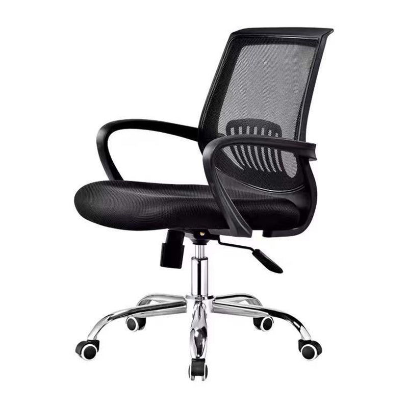 Fixed Arms Modern Office Chair Swivel Lumbar Support Office Chair