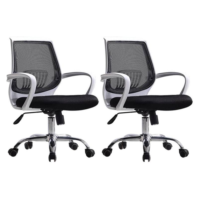 Fixed Arms Modern Office Chair Swivel Lumbar Support Office Chair