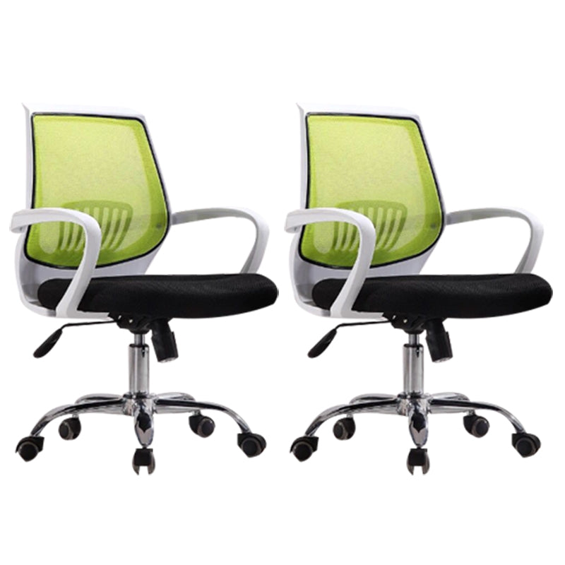 Fixed Arms Modern Office Chair Swivel Lumbar Support Office Chair