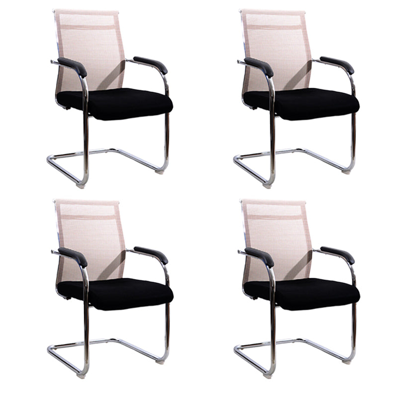 Fixed Arms Modern Conference Chair Metal No Wheels Conference Chair