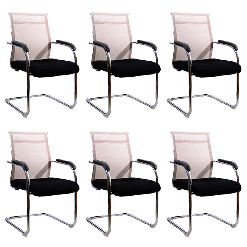 Fixed Arms Modern Conference Chair Metal No Wheels Conference Chair