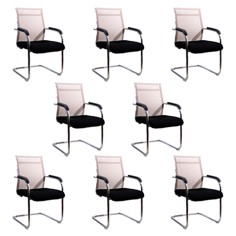 Fixed Arms Modern Conference Chair Metal No Wheels Conference Chair