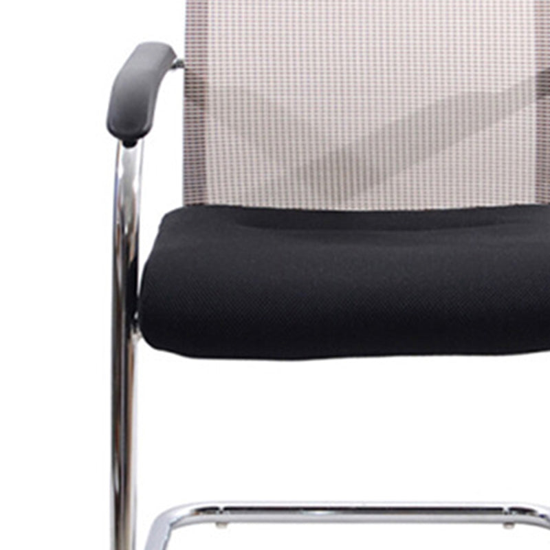 Fixed Arms Modern Conference Chair Metal No Wheels Conference Chair