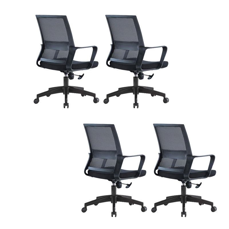 Modern Slide Office Chair with Breathable AirGrid Black Office Chair