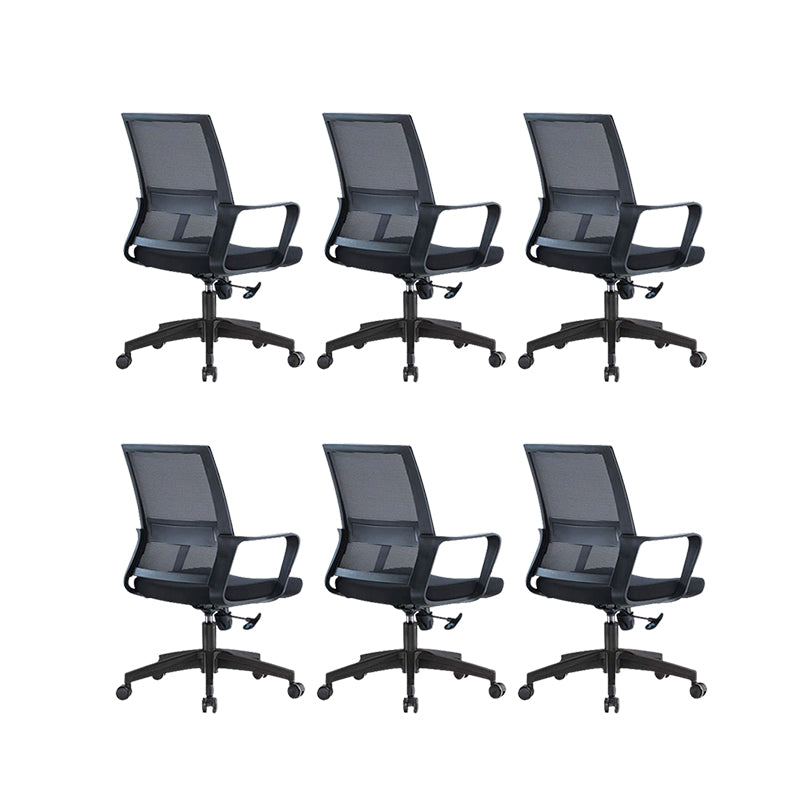 Modern Slide Office Chair with Breathable AirGrid Black Office Chair