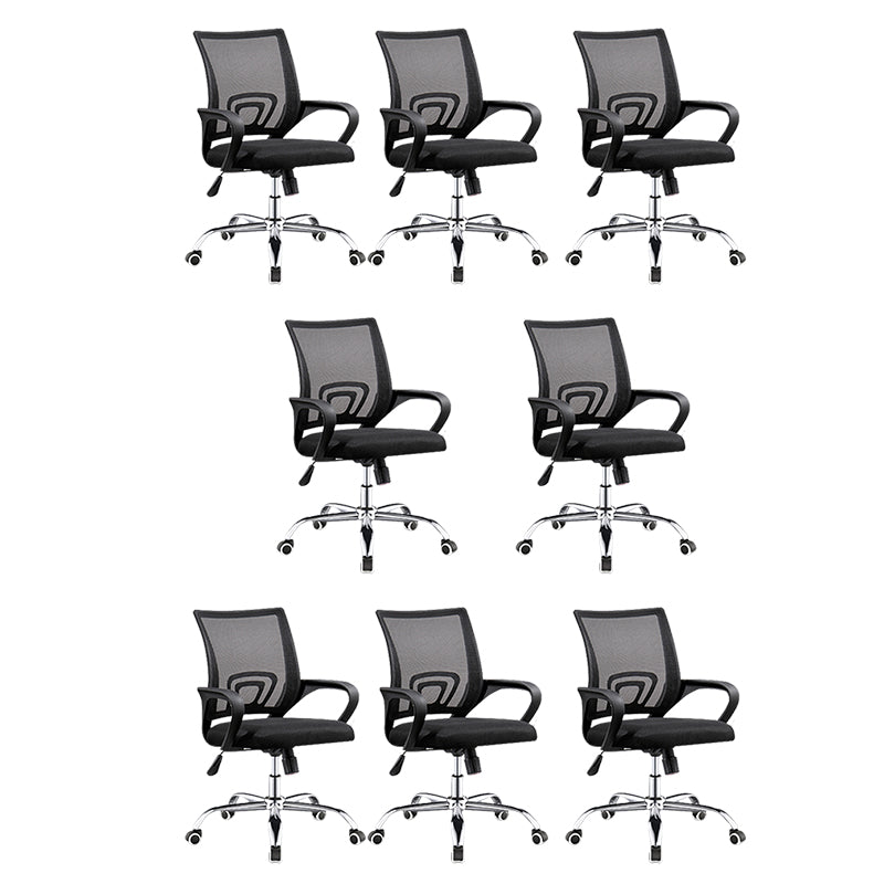 Modern Slide Office Chair with Breathable AirGrid Black Office Chair