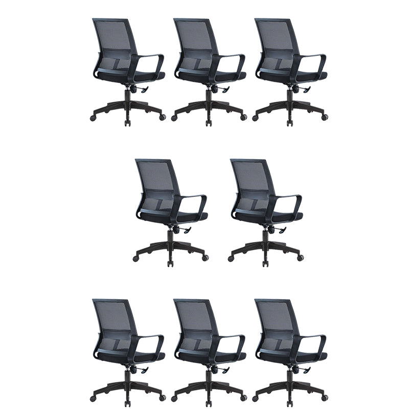 Modern Slide Office Chair with Breathable AirGrid Black Office Chair