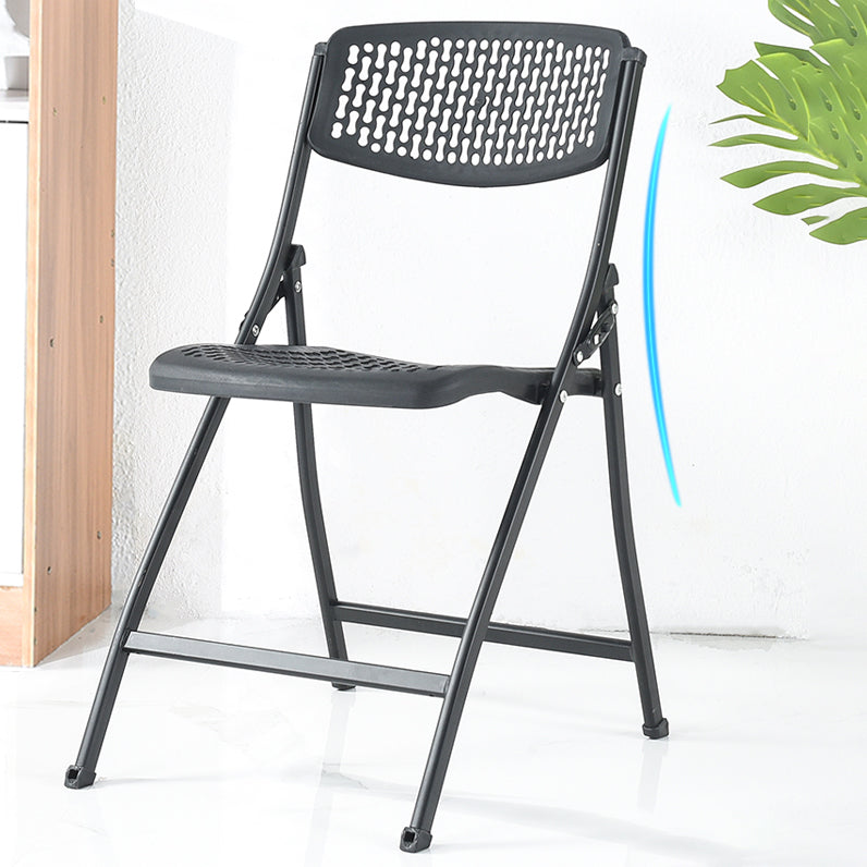 Modern Plastic Office Chair Armless No Wheels Low Back Office Chair