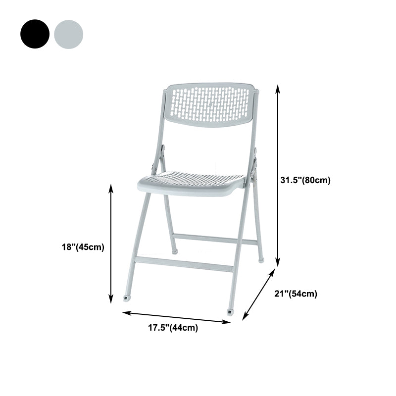 Modern Plastic Office Chair Armless No Wheels Low Back Office Chair