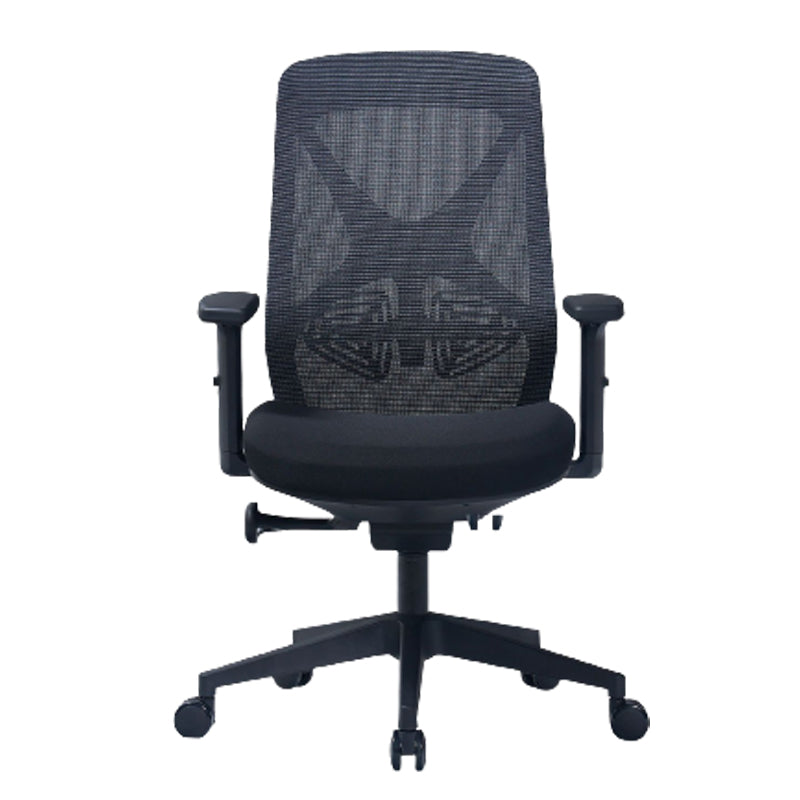 Modern Adjustable Arms Computer Chair with Wheels Nylon Desk Chair