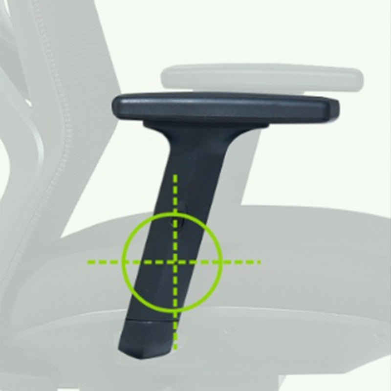 Modern Adjustable Arms Computer Chair with Wheels Nylon Desk Chair