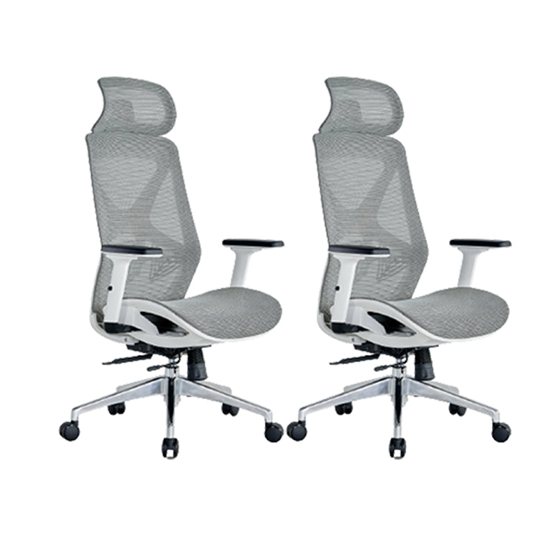 Modern Adjustable Arms Computer Chair with Wheels Nylon Desk Chair