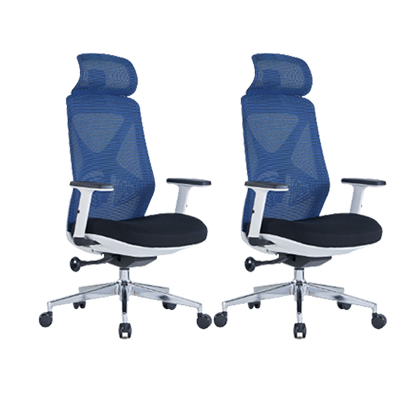 Modern Adjustable Arms Computer Chair with Wheels Nylon Desk Chair