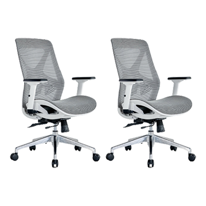 Modern Adjustable Arms Computer Chair with Wheels Nylon Desk Chair