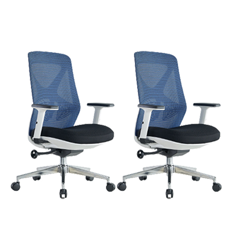 Modern Adjustable Arms Computer Chair with Wheels Nylon Desk Chair