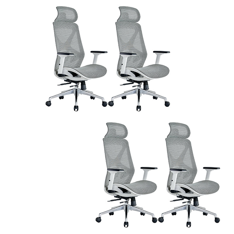 Modern Adjustable Arms Computer Chair with Wheels Nylon Desk Chair