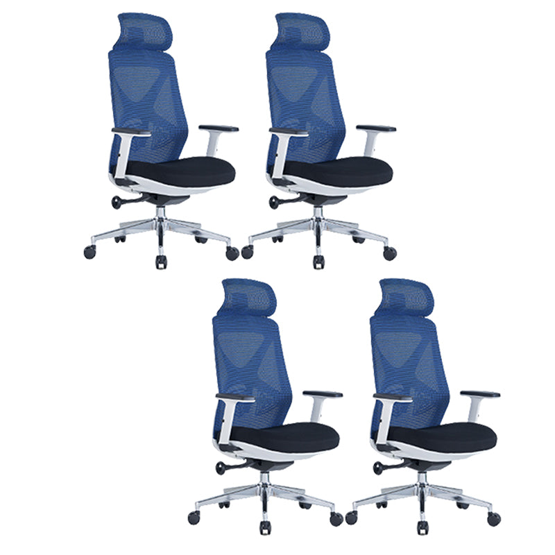 Modern Adjustable Arms Computer Chair with Wheels Nylon Desk Chair