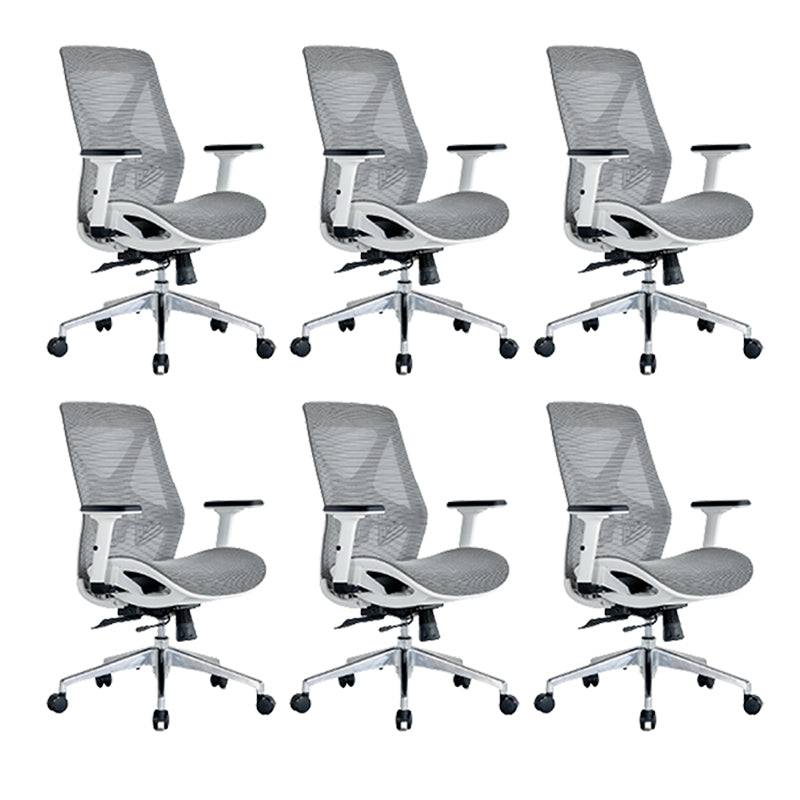 Modern Adjustable Arms Computer Chair with Wheels Nylon Desk Chair