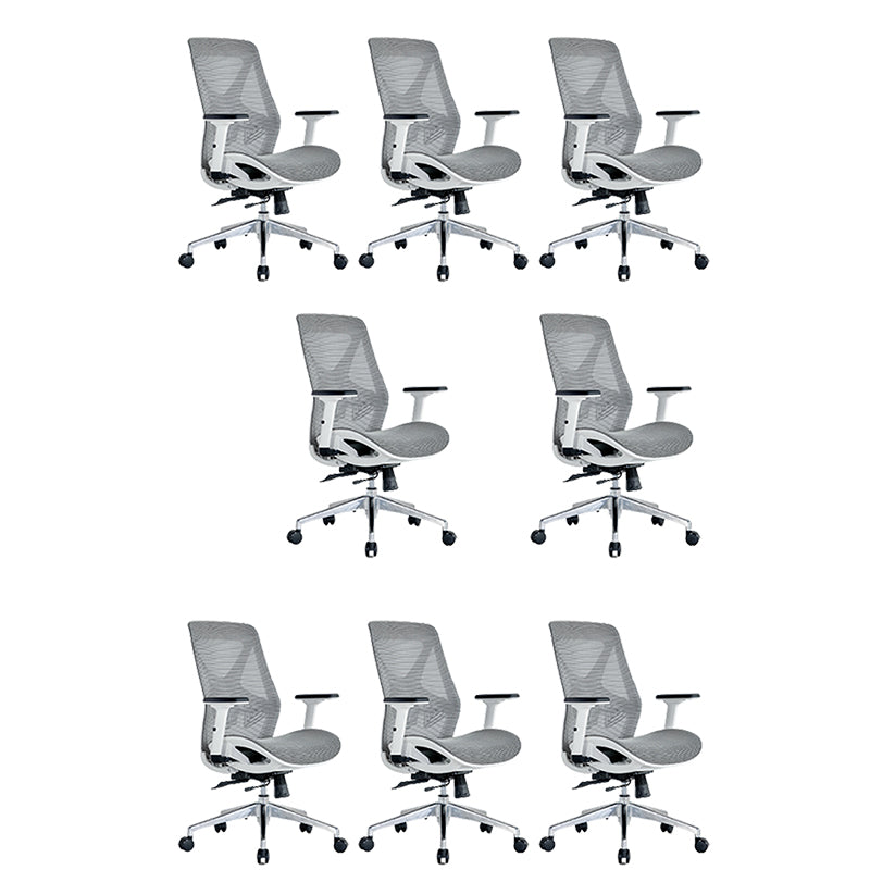 Modern Adjustable Arms Computer Chair with Wheels Nylon Desk Chair