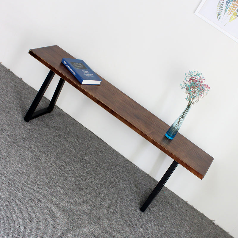 Rectangle 13.8" Wide Entryway Bench Modern Wood Seating Bench