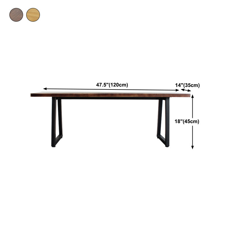 Rectangle 13.8" Wide Entryway Bench Modern Wood Seating Bench