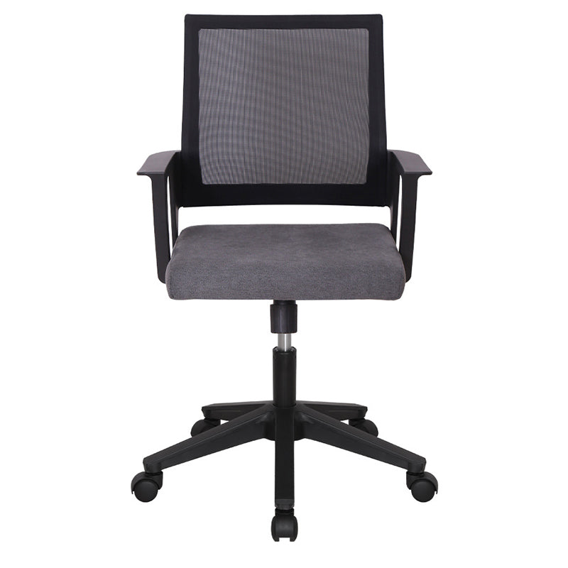 Modern & Contemporary Wheels Chair Fabric Desk Chair Mid-Back Office Chair