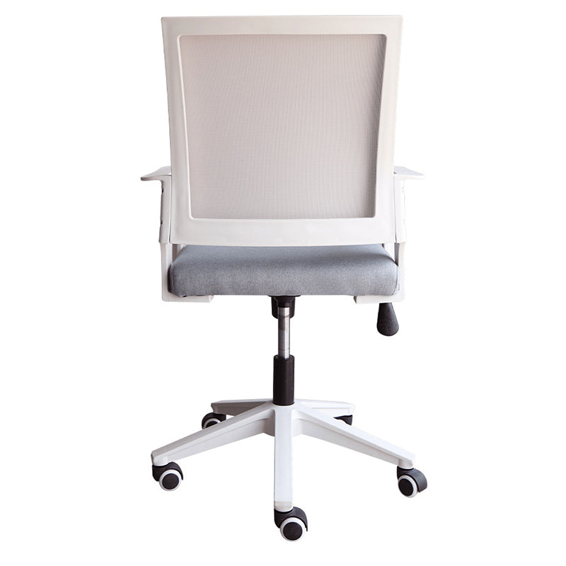 Modern & Contemporary Wheels Chair Fabric Desk Chair Mid-Back Office Chair