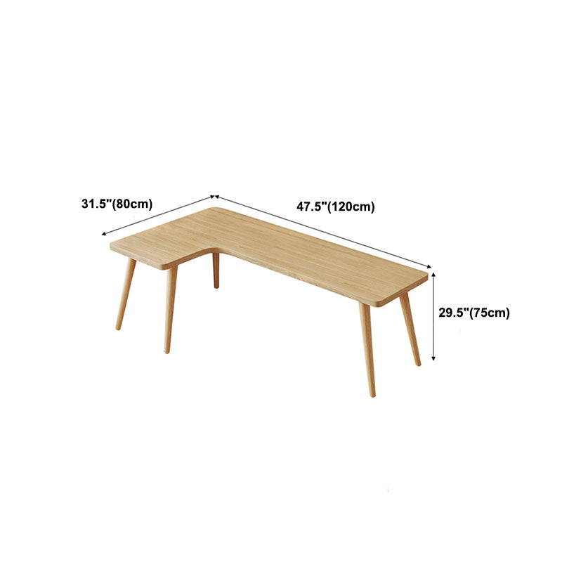 Solid Wood L-Shape Writing Desk Modern&Contemporary Laptop Table