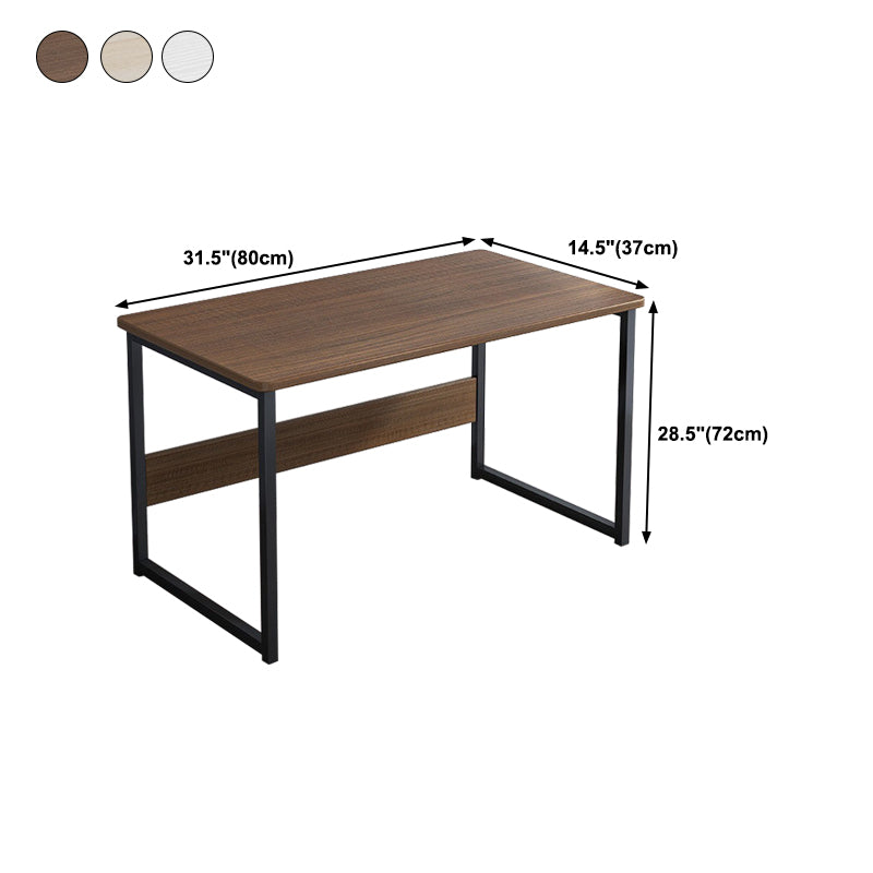 28.3" H Writing Desk Contemporary Wood Rectangular Office Desk