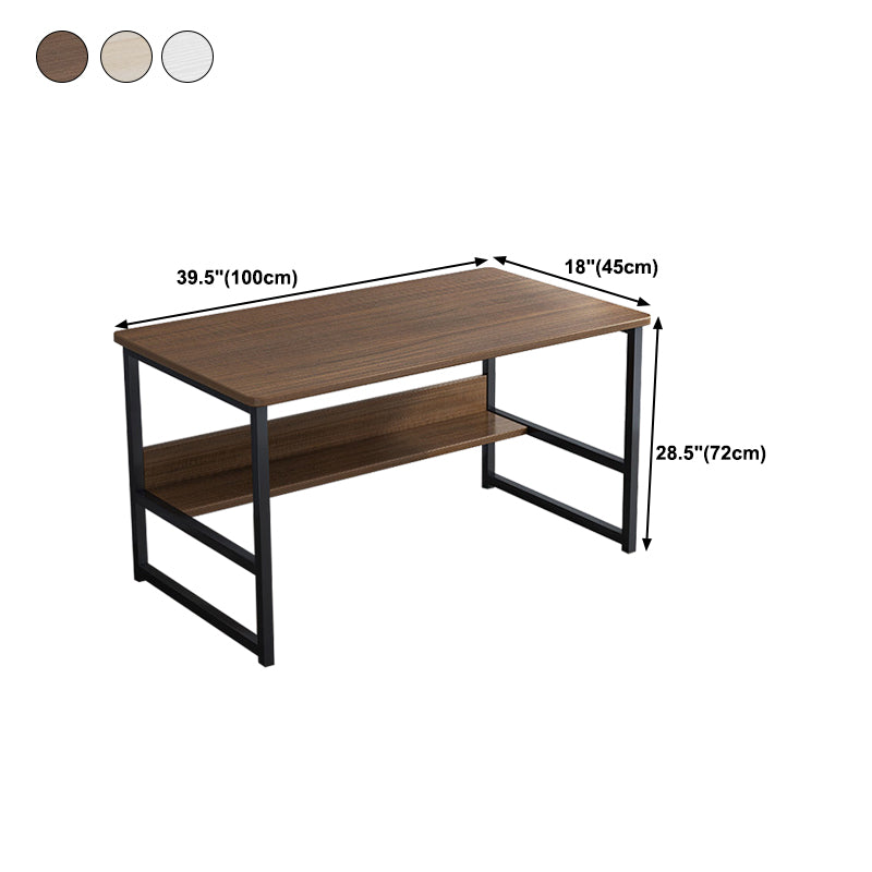 28.3" H Writing Desk Contemporary Wood Rectangular Office Desk