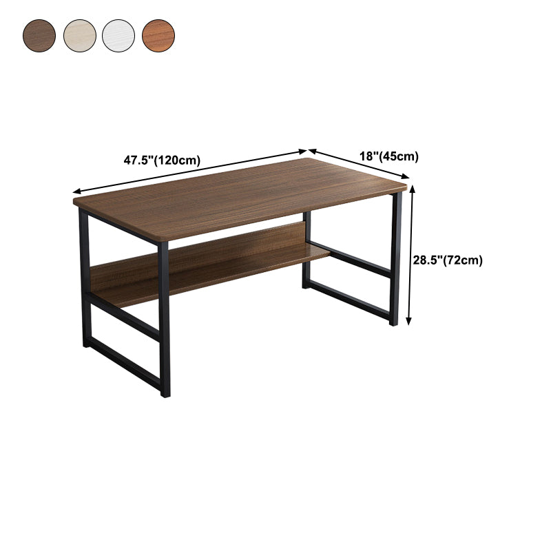 28.3" H Writing Desk Contemporary Wood Rectangular Office Desk