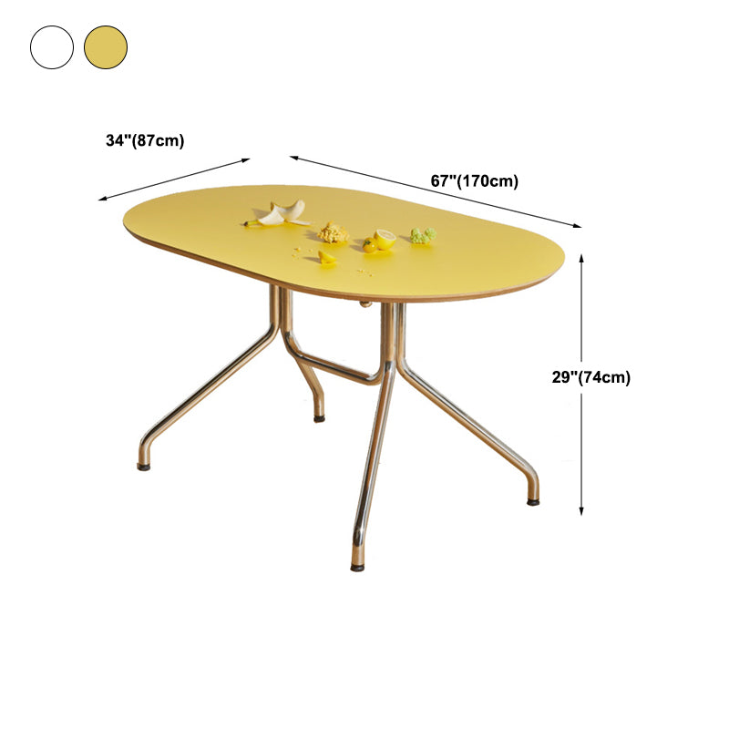 34 Inch Wide Contemporary Office Desk Oval Wooden Writing Desk