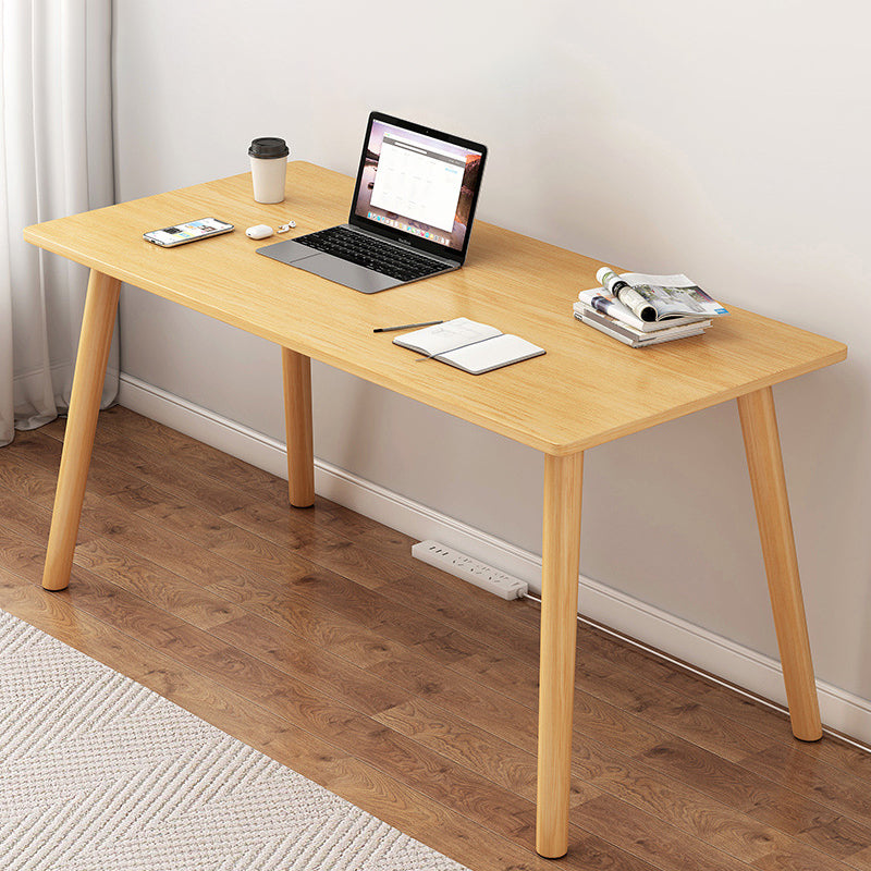 Contemporary Wood Computer Desk Rectangular Writing Desk for Home