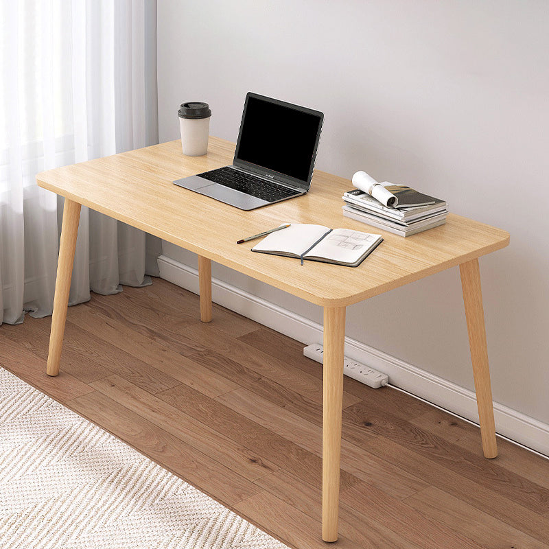 Contemporary Wood Computer Desk Rectangular Writing Desk for Home